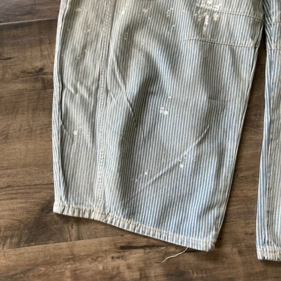 We The Free Blue Striped Flare Jeans - Picture 4 of 12